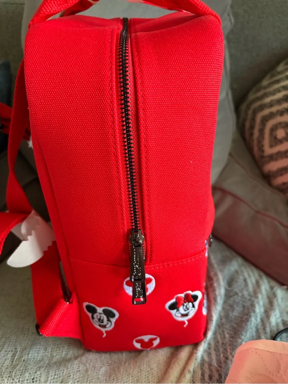 Loungefly Red Disney Mickey & Minnie Balloon Embroidered Backpack